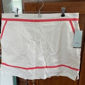 Lady Hagen White and Pink Mini Skirt